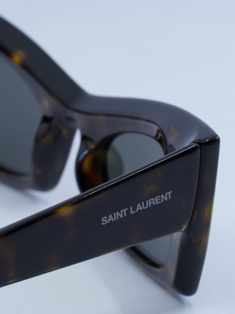 Saint Laurent SL702 002 Sunglasses - Dark Havana Frame, Grey Lenses - Picture 11 of 12